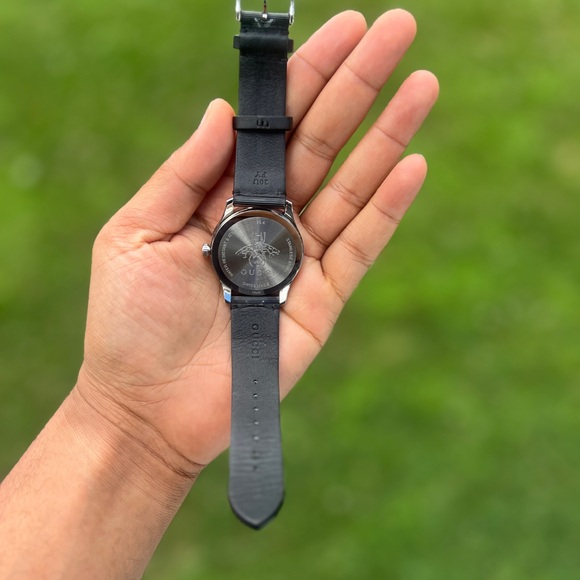 GUCCI G-Timeless Bee and Star Motif Black Dial Leather Strap unisex  Watch - Picture 15 of 15